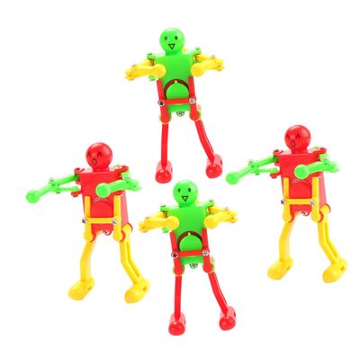 BRIGHTFUFU 4pcs Wind-up Dancing Robot for Adults Clockwork Robots Creativity and Social Skills Fun Home Decoration and Interactive Play Random Color