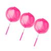 BRIGHTFUFU 3pcs Extendable Fishing Nets for Telescopic Stainless Steel Poles Anti-Slip Rubber Handles Large Pocket Design for Safe Butterfly Insect and Small Fish Catching Outdoors Pink view 1