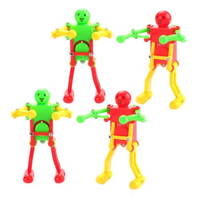 WHAMVOX 4pcs Wind-up Dancing Robot for Adults Clockwork Design and Safe Material Portable Fun for Indoor and Outdoor Play Enhances Coordination and Imagination Skills Random Color