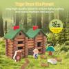 Aieocoi 340 Pcs Giant Wooden Building Set with Animals Figures & Trees, Large Log Castle Toy for Kids Ages 4 5 6 7 8 Years Old and Up, Creative STEM Construction Playset(Aie-Log-340pcs) view 2