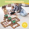Aieocoi 340 Pcs Giant Wooden Building Set with Animals Figures & Trees, Large Log Castle Toy for Kids Ages 4 5 6 7 8 Years Old and Up, Creative STEM Construction Playset(Aie-Log-340pcs) view 3