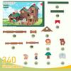 Aieocoi 340 Pcs Giant Wooden Building Set with Animals Figures & Trees, Large Log Castle Toy for Kids Ages 4 5 6 7 8 Years Old and Up, Creative STEM Construction Playset(Aie-Log-340pcs) view 4