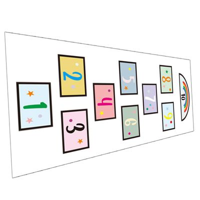 BCOATH Game Floor Decal for Gross Motor Activity Indoor Play Mat Bright Decorative Sticker for Playroom and Bedroom Fun Interactive Hopping