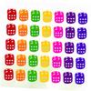 BRIGHTFUFU 50 Pcs Transparent Acrylic Dice Colorful Cubes Lightweight for Board Games Party Entertainment Pub with Large Dots Random Colors Random Color view 3