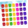 BRIGHTFUFU 50 Pcs Transparent Acrylic Dice Colorful Cubes Lightweight for Board Games Party Entertainment Pub with Large Dots Random Colors Random Color view 4