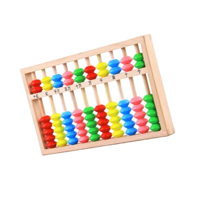BCOATH Wooden Arithmetic Abacus Educational Tool Lightweight Calculating for Early Math Learning Preschool Students