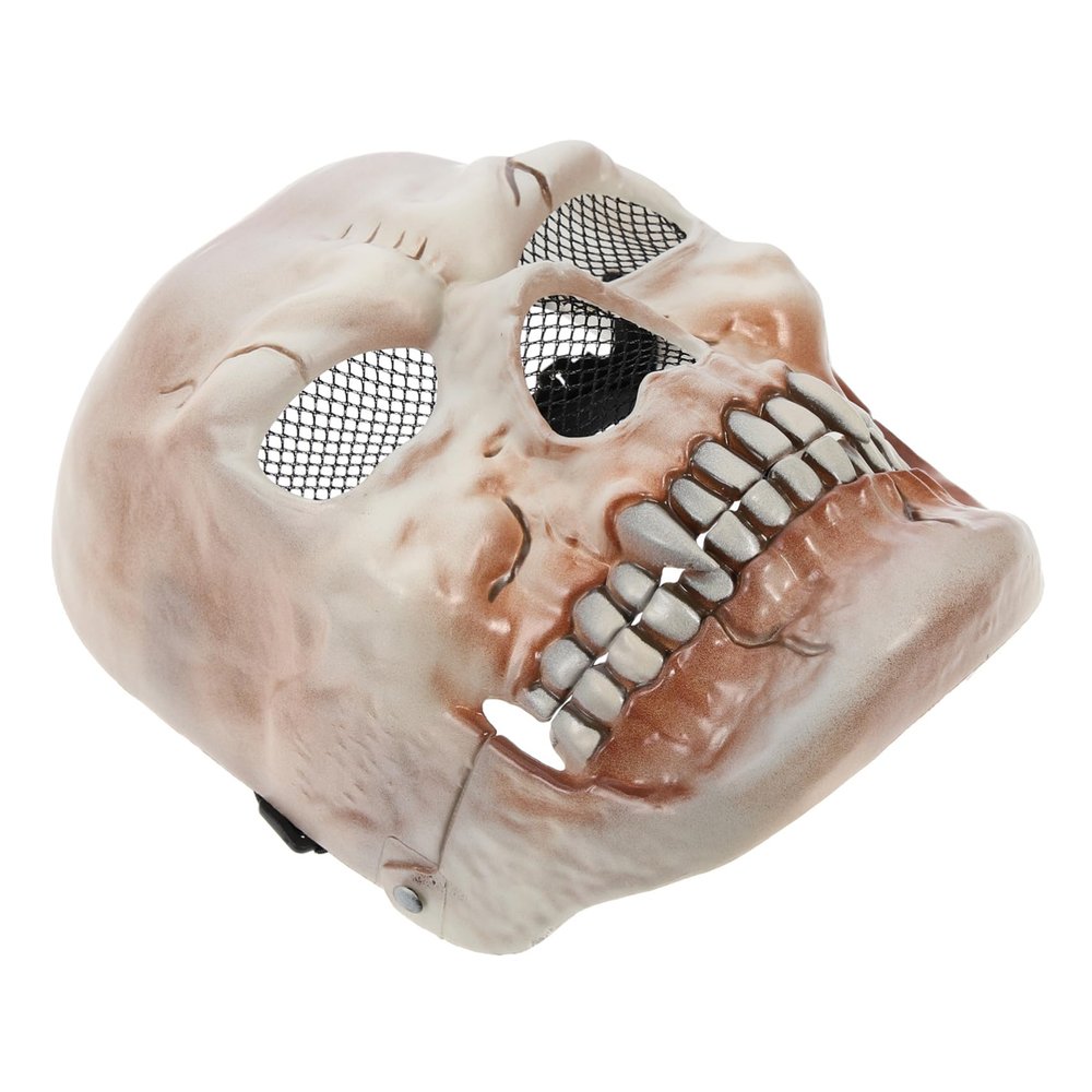 BCOATH Halloween Cosplay Skull Mask Prop Plastic Scary Skeleton Face Decoration for Costume Parties and Masquerade Events Breathable and Realistic Design
