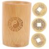 BRIGHTFUFU Chinese-Style Buddhist Divination Game with Copper Coins and Tube Pot for Feng Shui Family Gatherings and Spiritual Practices view 1