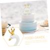 HAKIDZEL 2pcs Resin Swan Figurines Cute Miniature Swan Sculptures Birthday Cake Decorations for Wedding Party Shower Dessert Tabletop Decor view 3