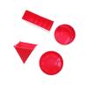 HAKIDZEL 4pcs Beach Set Red Pyramid Castle Sand Molds Safe Plastic Beach Playing Set for Boys and Imaginative Outdoor Fun view 1