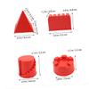 HAKIDZEL 4pcs Beach Set Red Pyramid Castle Sand Molds Safe Plastic Beach Playing Set for Boys and Imaginative Outdoor Fun view 2