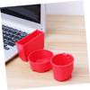 HAKIDZEL 4pcs Beach Set Red Pyramid Castle Sand Molds Safe Plastic Beach Playing Set for Boys and Imaginative Outdoor Fun view 3