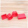 HAKIDZEL 4pcs Beach Set Red Pyramid Castle Sand Molds Safe Plastic Beach Playing Set for Boys and Imaginative Outdoor Fun view 4
