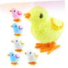 KONTONTY 6pcs Plush Wind-up Chicken Double Layer Wings Jumping Cartoon Windup for Boys and Birthday Party Favors Random Color Random Color view 2