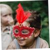 BCOATH 12pcs Crimson Plume Masquerade Masks Unique Half-face Costume Masks for Women Comfortable Masquerade Ball and Halloween Party Supplies for Carnival and Cosplay Events 12pcs view 4
