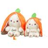 Custom Reversible Carrot Strawberry Bunny Plush with Zipper, Easter Bunny Stuffed Animal,Multiple Sizes view 1