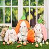Custom Reversible Carrot Strawberry Bunny Plush with Zipper, Easter Bunny Stuffed Animal,Multiple Sizes view 2