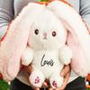 Custom Reversible Carrot Strawberry Bunny Plush with Zipper, Easter Bunny Stuffed Animal,Multiple Sizes view 3