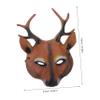 BCOATH PU Deer Face Mask Reusable Animal Mask Party Performance Prop for Halloween Masquerade Festival Costume view 2