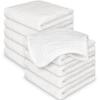 10-Pack Muslin Baby Washcloths for Newborn 12x12" Soft Absorbent Organic Cotton Muslin Wash Cloths for Babies Girl, Boy, Infant, Toddlers, Kids Face Towel,Bath Essentials,Baby Burp Rags (Soft White) view 1