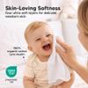 10-Pack Muslin Baby Washcloths for Newborn 12x12" Soft Absorbent Organic Cotton Muslin Wash Cloths for Babies Girl, Boy, Infant, Toddlers, Kids Face Towel,Bath Essentials,Baby Burp Rags (Soft White) view 3