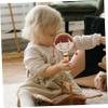 FELTECHELECTR 2Pcs Cartoon Wooden Rattle Handheld Musical Lightweight Safe for Hand Finger Flexibility Development Random Color view 3