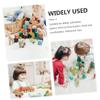 FELTECHELECTR 2Pcs Cartoon Wooden Rattle Handheld Musical Lightweight Safe for Hand Finger Flexibility Development Random Color view 4