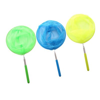 HAKIDZEL 3pcs Extendable Fishing Nets for -Slip Rubber Handle Stainless Steel Telescopic Insect Catching Nets for Outdoor Exploration and Safe Butterfly Fish Catching Mixed Colors