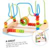 BCOATH Fruit Pattern Wooden Beads Maze for Early Education Interactive Plaything with Safe Non-Toxic Paint and Smooth Edges Random Color for Year Old Boys Random Color view 3