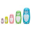 HAKIDZEL 5Pcs Hand Painted Wooden Owl Matryoshka Nesting Dolls Creative Animal for Home Decor view 1