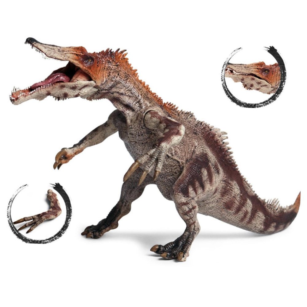 KOMBIUDA Realistic Baryonyx Dinosaur Model Plastic Figurine Educational Plaything Stable Desktop Decoration Birthday Gift for Boys