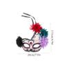 BCOATH Flame Violet Day of the Dead Mask Decorative Face Mask for Halloween Cosplay Party with Unique Chic Design for Men and Women view 2