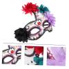 BCOATH Flame Violet Day of the Dead Mask Decorative Face Mask for Halloween Cosplay Party with Unique Chic Design for Men and Women view 4