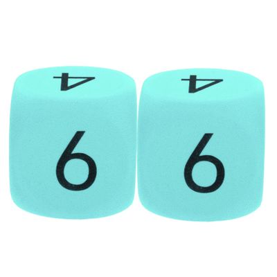 BCOATH 2pcs Jumbo Foam Dice Soft EVA Cubes for Classroom Learning Teaching Tool with Rounded Corners Safe Design for Parties Events and Family Games