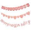 HAKIDZEL Mother's Day Party Bunting Decor Set Paper Banner with Happy Mother's Day Letters Heart and Thanksmom Flags Indoor Party Hanging Flags for Holiday Celebration view 1