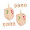 KONTONTY 10 Pcs Wooden Spinning Tops for Hand-Eye Coordination Fine Motor Skills Development Educational Gyro Handmade Smooth Spin Playthings for Boys Fiesta view 1
