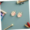 KONTONTY 10 Pcs Wooden Spinning Tops for Hand-Eye Coordination Fine Motor Skills Development Educational Gyro Handmade Smooth Spin Playthings for Boys Fiesta view 4