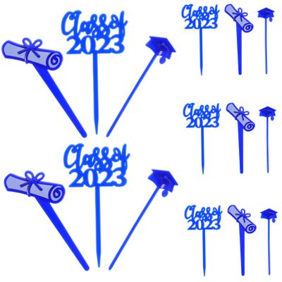 BCOATH 30pcs Graduation Cake Decorations Premium Plastic Graduation Picks for Graduates Unique Themed Cake and Cupcake Toppers Lightweight and Safe Party Dessert Accessories