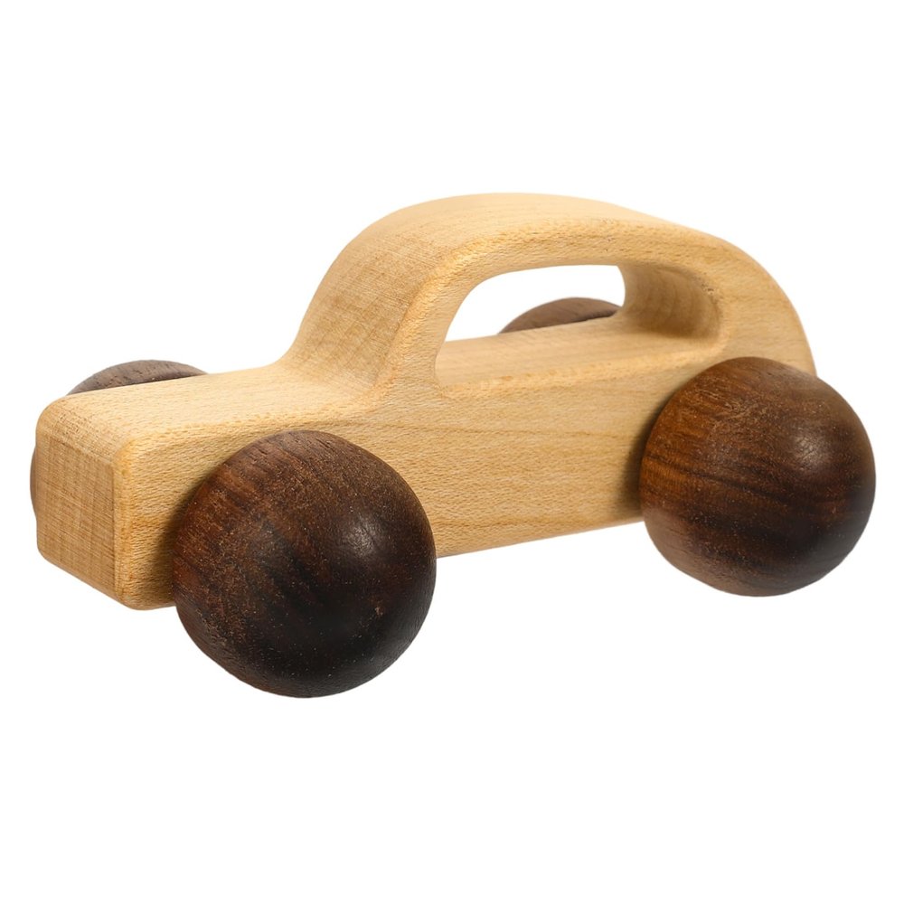 Gogogmee Wooden Push Car for Boy Girl Hand Grasping Smooth Rounded Edges Maple Development for Finger Flexibility and Early Play