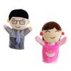 BCOATH 2pcs Family Hand Puppets Educational Plush Role Play for Interactive Storytelling with Cartoon Parent Characters for Early Learning and Imaginative Play view 1