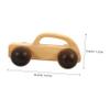 BRIGHTFUFU Wooden Car with Smooth Rounded Edges for Grasp Training and Finger Flexibility Hand Push Maple Car with Black Walnut Wheels Safe Plaything for Boys view 2