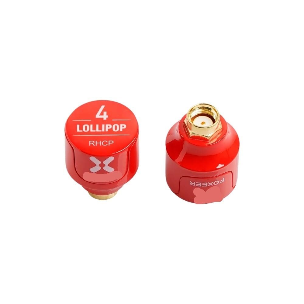 Compatible for Foxeer Lollipop 4 V4 2PCS 5.8G Stubby FPV Antenna 2.6DBi LHCP RHCP RP-SMA for RC Drone(LHCP White SMA)