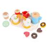 LALADEFIEE Simulation Wooden Afternoon Tea Dessert for Pretend Play Miniature Tea Party Playset Lightweight Educational Pretend Food with Realistic Texture view 1