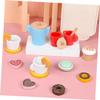 LALADEFIEE Simulation Wooden Afternoon Tea Dessert for Pretend Play Miniature Tea Party Playset Lightweight Educational Pretend Food with Realistic Texture view 4
