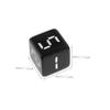 BCOATH 6pcs Black Six-Sided Dice Set Resin Number Dice for Board Games Classroom Math Party Prop for Group Entertainment and Versatile Game Use view 2