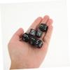 BCOATH 6pcs Black Six-Sided Dice Set Resin Number Dice for Board Games Classroom Math Party Prop for Group Entertainment and Versatile Game Use view 3
