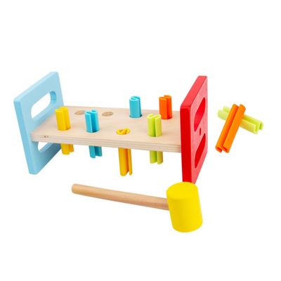 CIMAXIC 2Pcs Hammering Pounding for Interactive Whack Game Bench for Fine Motor Skill Development Safe Hammer for Cognitive Learning and Fun Play