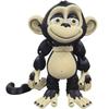 Articulated Monkey Figurine with Poseable Limbs  Collectible 3D Printed Primate Decor for Desk or Shelf Display  3D Printed in Canada (Black) view 1
