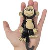 Articulated Monkey Figurine with Poseable Limbs  Collectible 3D Printed Primate Decor for Desk or Shelf Display  3D Printed in Canada (Black) view 2