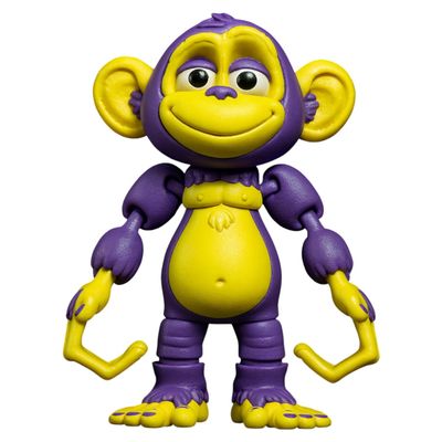 Articulated Monkey Figurine Playful Desk Fidget for Teens & Adults Stress Relief & Collectible 3D Printed in Canada (Solar Amethyst)